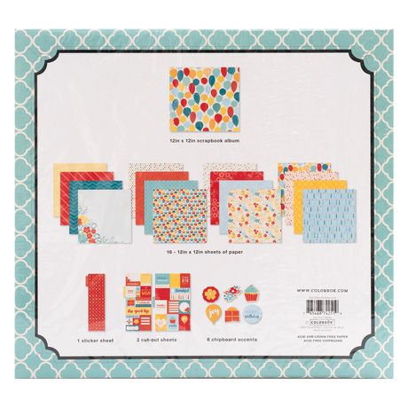 Album - Colorbok Scrapbook Box Kit 12"X12" Birthday