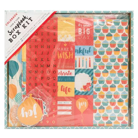 Album - Colorbok Scrapbook Box Kit 12"X12" Birthday