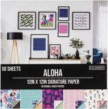 Scrapbook Paper - Signature Aloha, 25 Designs/2 Each 12"X12" 50pk