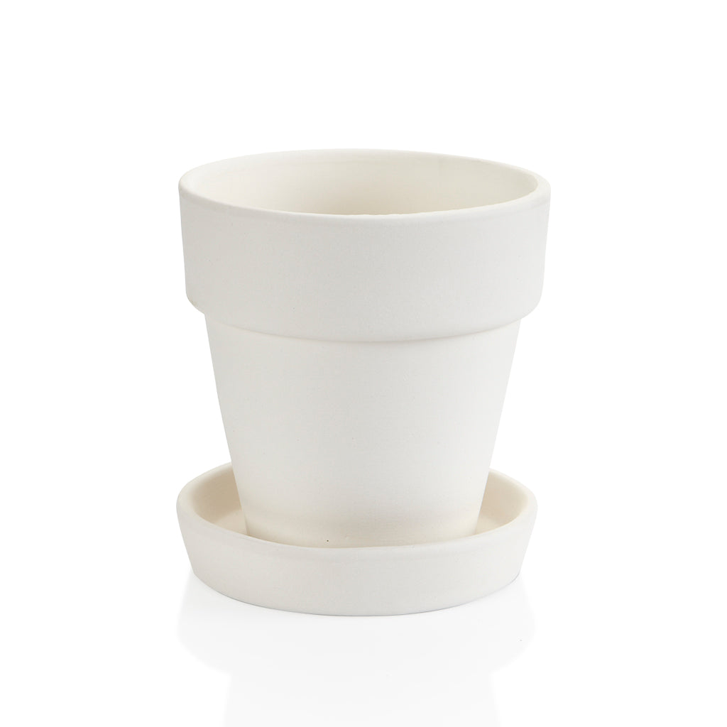 Planter - Small Flower Pot with Saucer