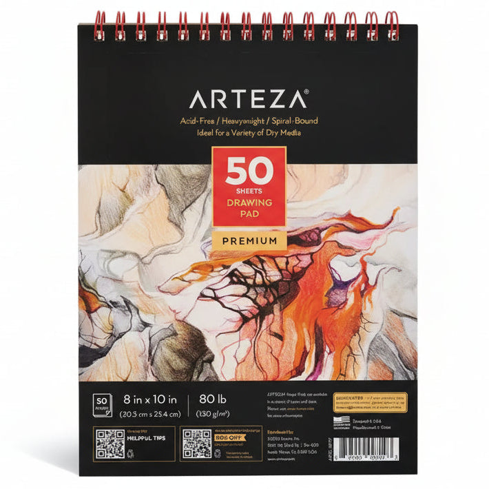 Paper Pad - Arteza Drawing Pad 8" X 10", 50 Sheets