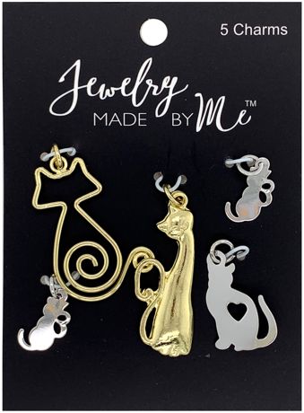 Jewelry - Jewelry Made By Me Cat Charms 5/Pkg