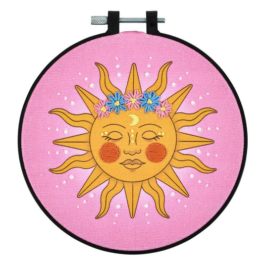 Stamped Embroidery Kit - Dreamy Sun 6"