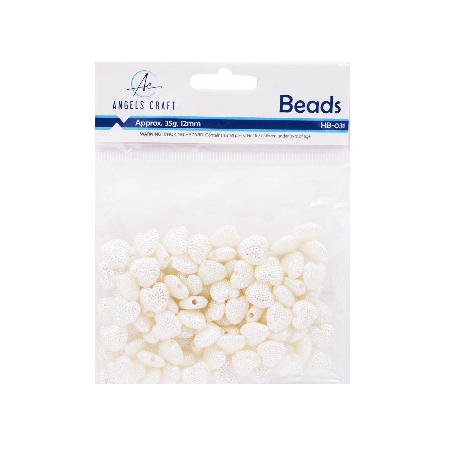 Beads - Pearl Heart 12mm