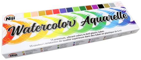 Paint - Niji Aquarelle Watercolor Set 15/Pkg