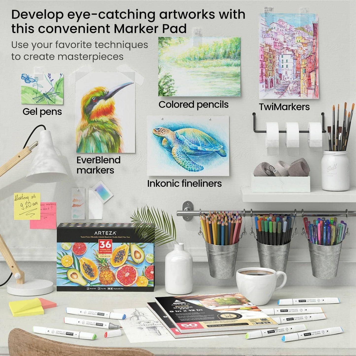 Paper Pad - Arteza® Marker 9" x 12", 50 Sheets Each