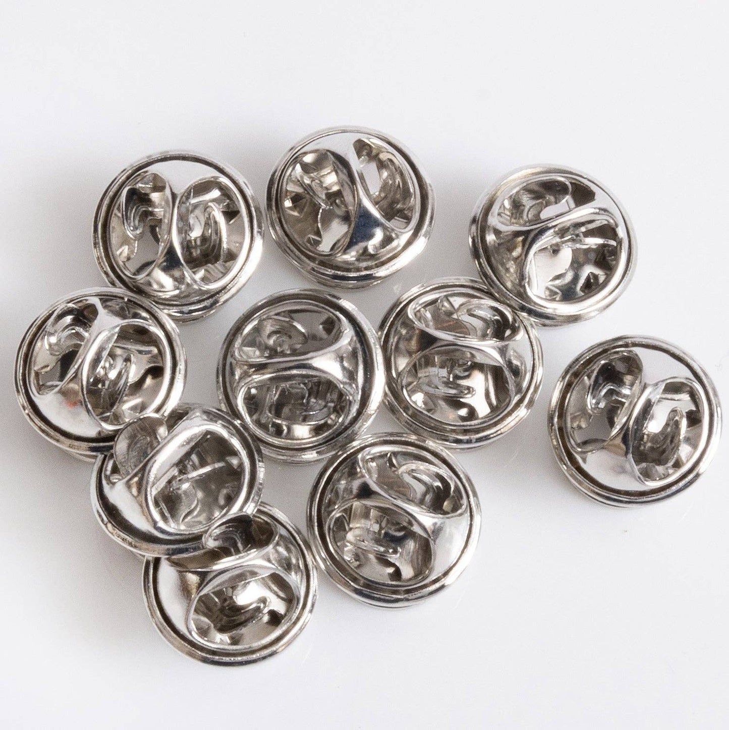 Jewelry - Silver Butterfly Clutch Tie Tack Pin Blanks with Back 10pc