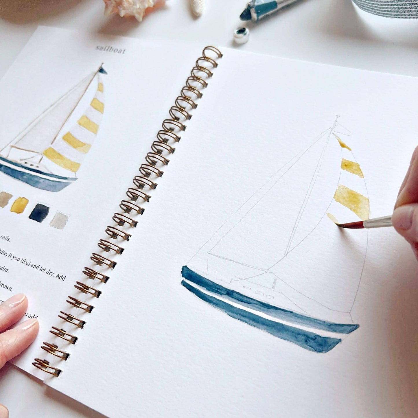 Workbook - Seaside watercolor workbook