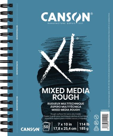 Paper - Canson XL Rough Mixed Media Paper Pad 7"X10"
