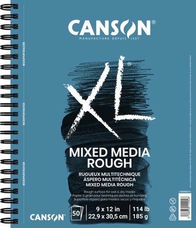 Paper - Canson XL Rough Mixed Media Paper Pad 9"X12"