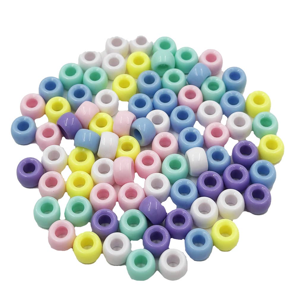 Jewelry - Pony Beads, 6x9mm Primary Color