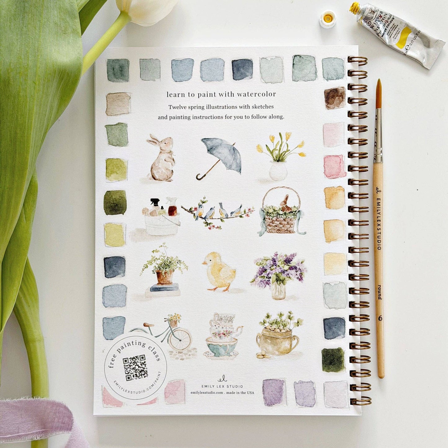 Workbook - Spring watercolor workbook
