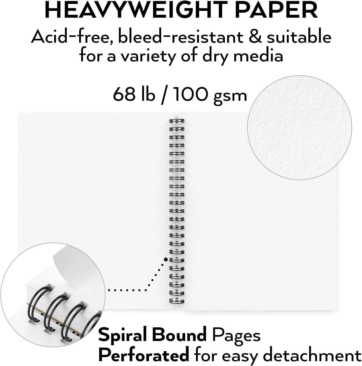 Paper Pad - Arteza® Sketchbook  5.5"x 8.5" 100 Sheets Each