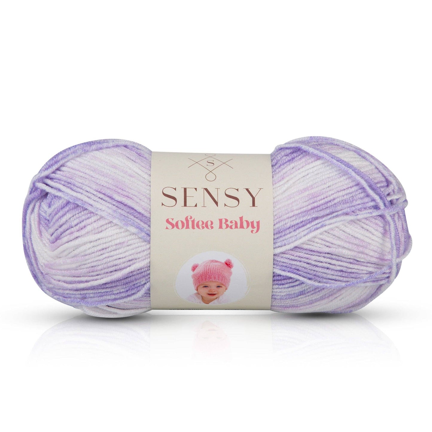 Yarn - Sensy Softee Baby Yarn, 3.5 oz, 275 Yards, Gauge 3 Light: Purple Batik
