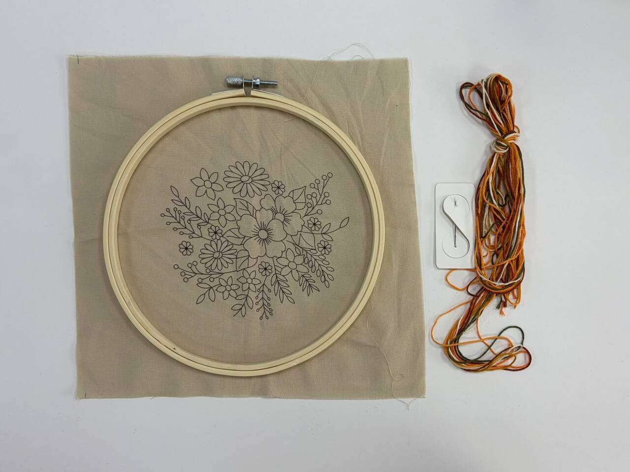 Stamped Embroidery Kit - Autumn Bloom