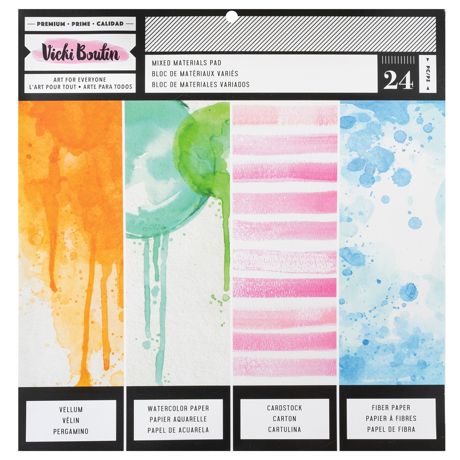 Paper - Vicki Boutin Mixed Media Paper Pad 12"X12"
