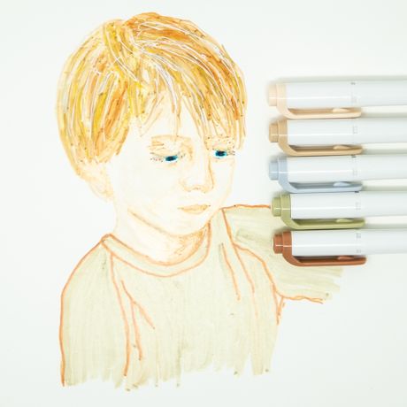 Marker - Zebra Mildliner Double Ended Marker Bold & Fine Point Neutral 5/Pkg