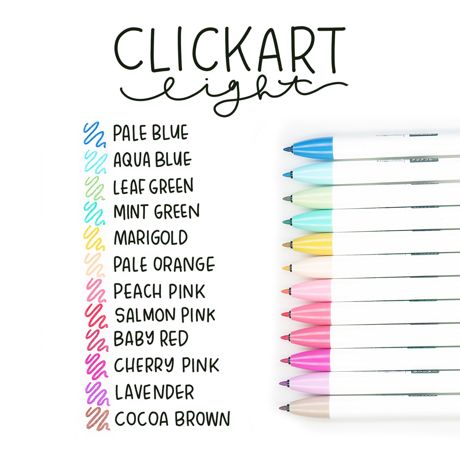 Marker - Zebra ClickArt Retractable Bullet Point Marker Pens Light 12/Pkg