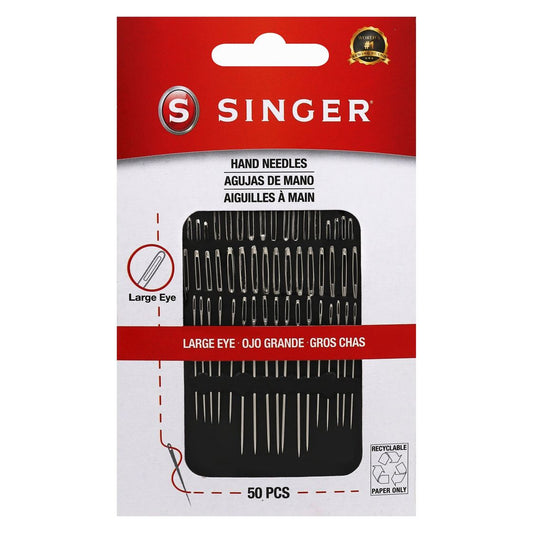 Sewing - SINGER Large Eye Hand Needles 50pk