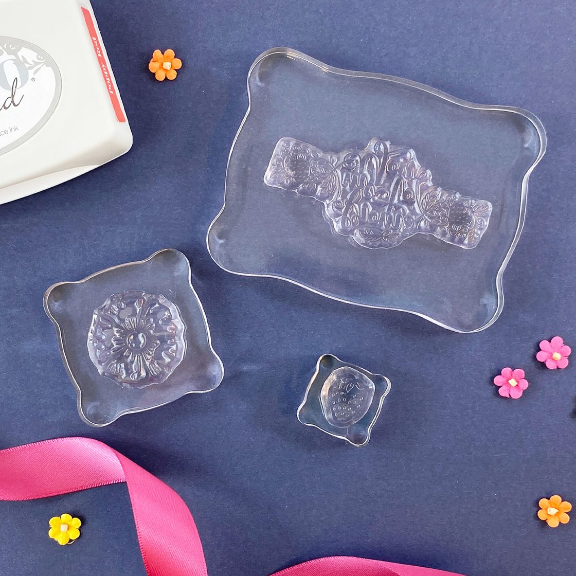 Stamping Blocks - Tonic Studios Acrylic Pack of 3 1"x1"/2"x2"/3"x4"