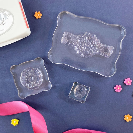Stamping Blocks - Tonic Studios Acrylic Pack of 3 1"x1"/2"x2"/3"x4"