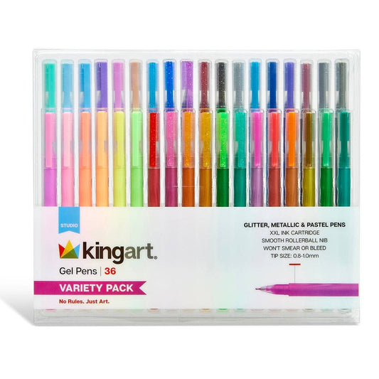 Gel Pens - 36 Glitter, Metallic & Pastel Colors