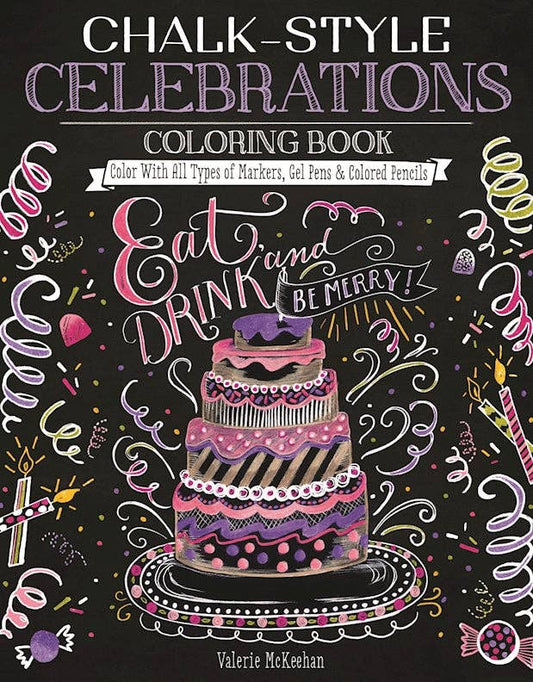 Coloring Book - Chalk-Style Celebrations Coloring Book - Uplifting Designs