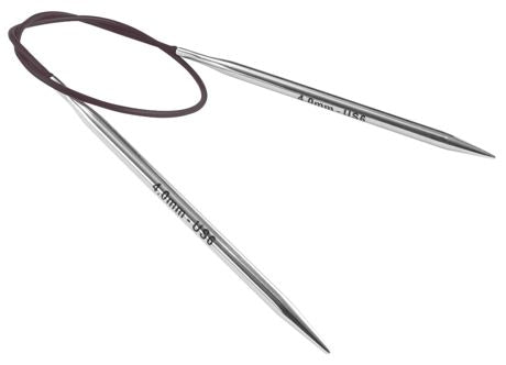 Knitting Needle - Size 6 - Fixed Circular Knitting Needles 16"