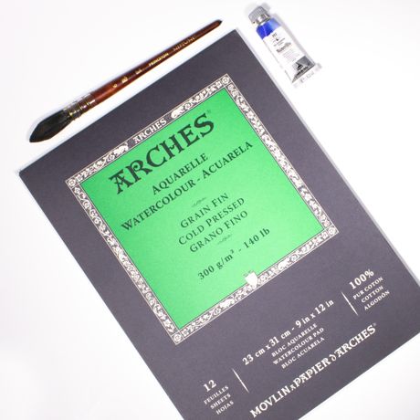 Paper - Arches Aquarelle Cold Pressed Watercolor Pad 9"X12"