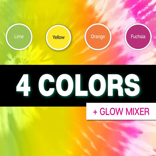 Tie Dye - Glow-in-The-Dark 4-Color Tie-Dye Kit