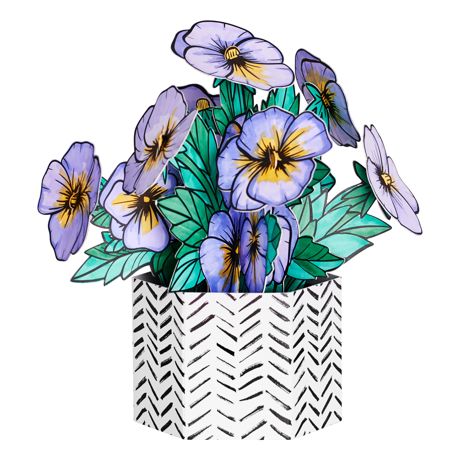 Coloring - Creative Studio Pop Up Coloring Bouquet Pansies
