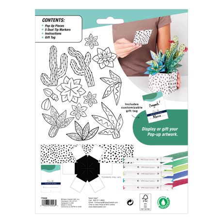 Coloring - Creative Studio Pop Up Coloring Bouquet Succulents