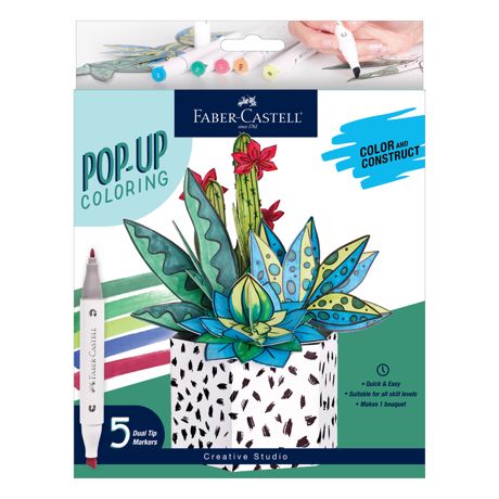 Coloring - Creative Studio Pop Up Coloring Bouquet Succulents
