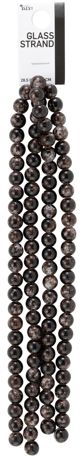 Beads - CousinDIY Glass Strand Splattered Glass Brown & White 28.5in/72.4cm