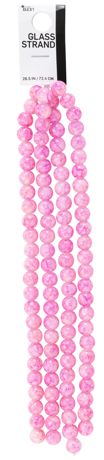 Beads - CousinDIY Glass Strand Pink