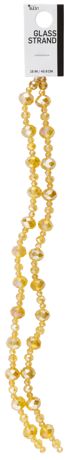 Beads - CousinDIY Glass Strand AB Faceted Rondell Champagne