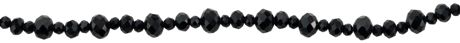 Beads - Glass Strand Faceted Rondell Black 16in/40.6cm