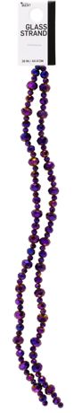 Beads - CousinDIY Glass Strand Rondell Dark Purple 102pcs