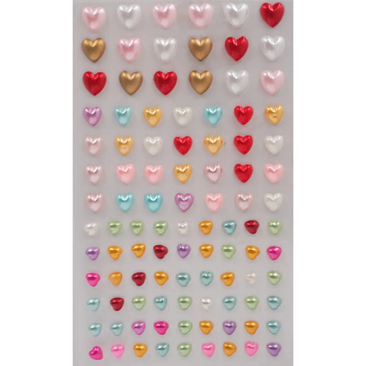 Stickers - Heart Acrylic Sticker 100ct - Multi Color