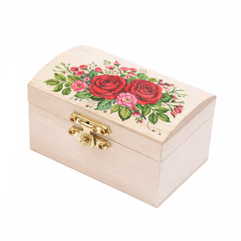 Wood - Dome Top Wooden Jewelry Box
