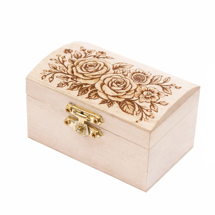Wood - Dome Top Wooden Jewelry Box