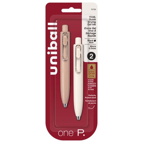 Pen - Uni-Ball One P. Micro Point Gel Pens 2/Pkg