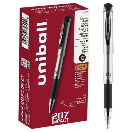 Pen - Uni-Ball 207 IMPACT 1.0mm Tip 12pk