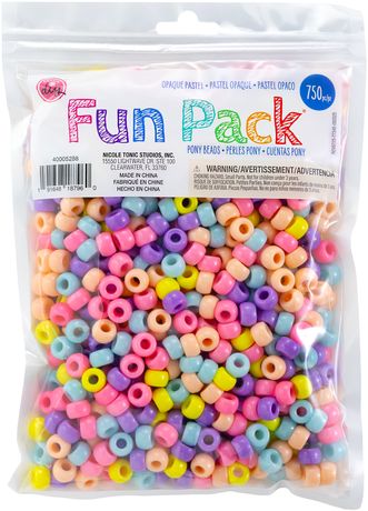 Beads - CousinDIY Pony Beads 6mmx9mm 700/Pkg - Pastel