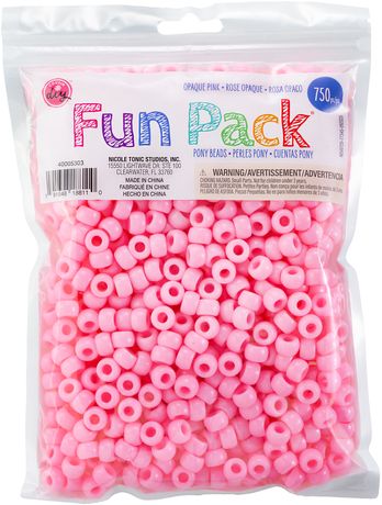 Beads - CousinDIY Pony Beads 6mmx9mm 750/Pkg Pink