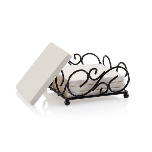 Tile - 4" Set of 4 With Holder