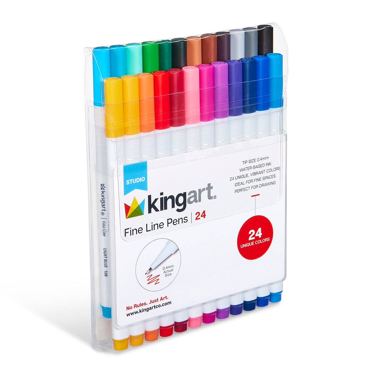 Markers - Fine Line Pens - Archival Water-Based Ink - 24 Colors