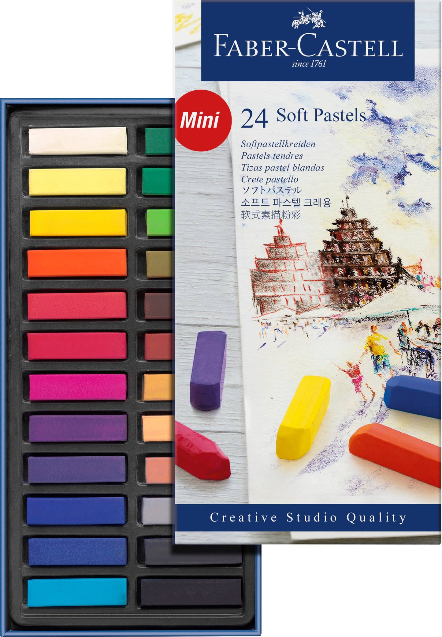 Pastels - Soft Pastel Half Length Sticks, Box of 24
