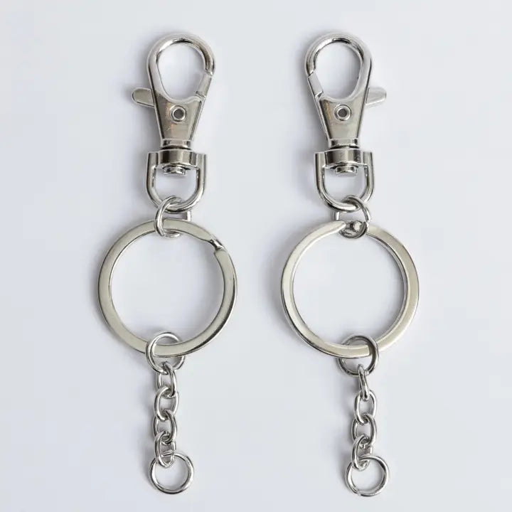 Jewelry - Silver Classic Key Rings with Lobster Hook 2pc
