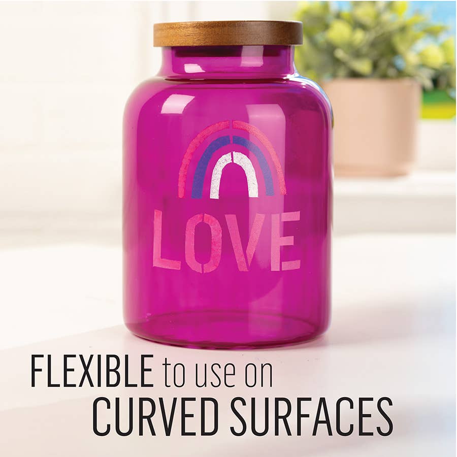 Stencils - Script Adhesive 3-Piece